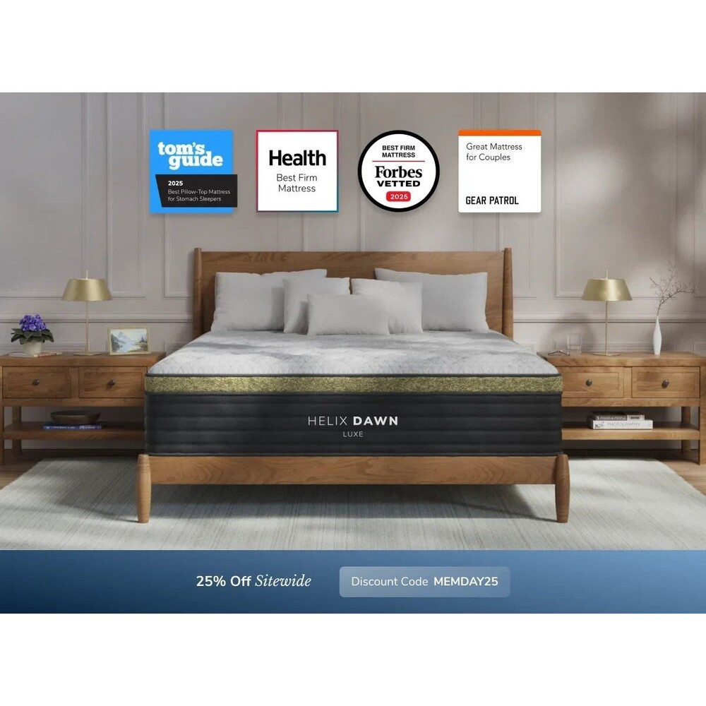 Helix Dawn LUXE QUEEN Size Mattress – Sanitized & Recompacted  - Free Shipping